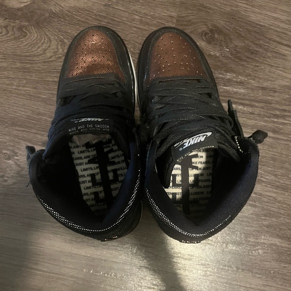 Sparkly Fearless Jordan 1 high tops - Picture 3 of 3